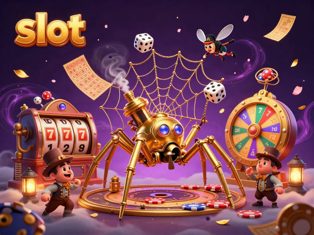 Menyajikan slot melawan kucing emas dalam ilustrasi 3D, menampilkan keseruan permainan kasino yang unik.