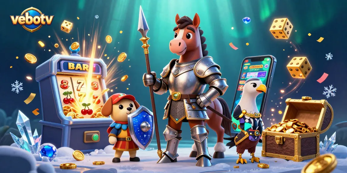 Experience vebotv with a vibrant cash explosion, featuring a knight and puppy in a dynamic casino setting.