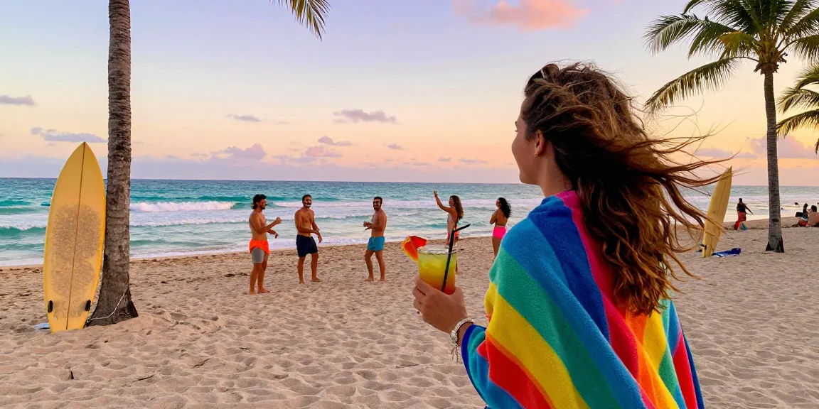Kegiatan santai di https://miami4d.com/ saat matahari terbenam di pantai Miami