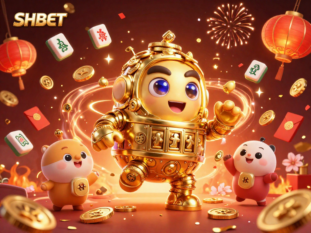 Experience SHBET’s thrilling gambling world with an ancient golden golem, rich game elements, and festive atmosphere.