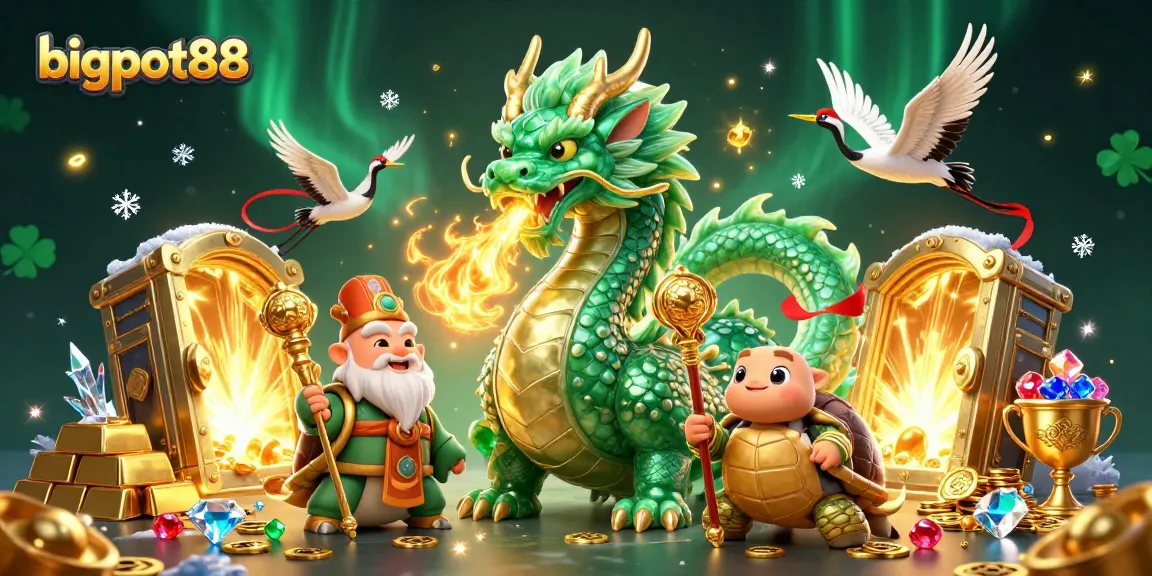 Experience thrilling excitement with bigpot88 as the jade dragon unleashes golden fire amidst rich treasures.
