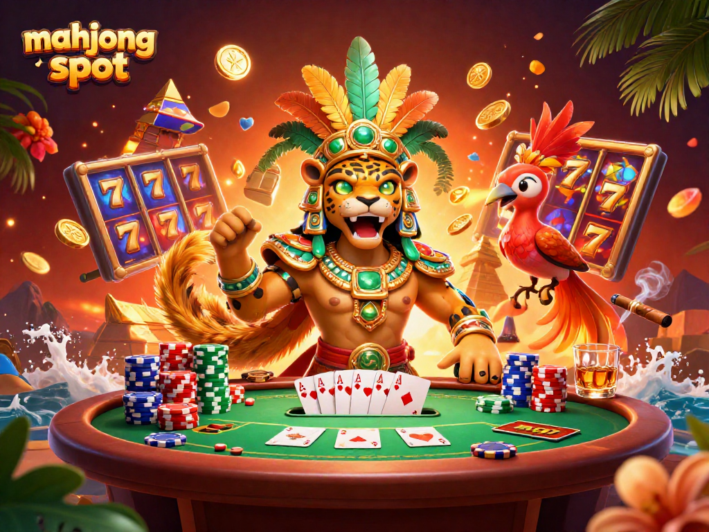 Experience mahjong slot action with vibrant slot reels and iconic symbols in an energetic scene.