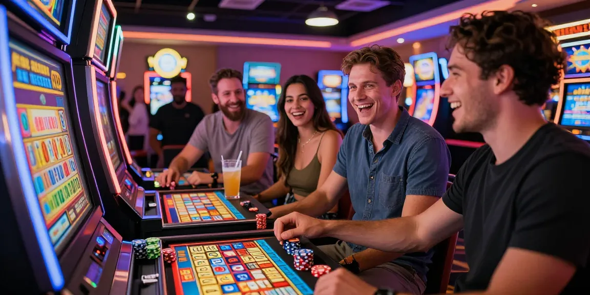 Exciting gaming experience at a toto slot machine in a vibrant casino.