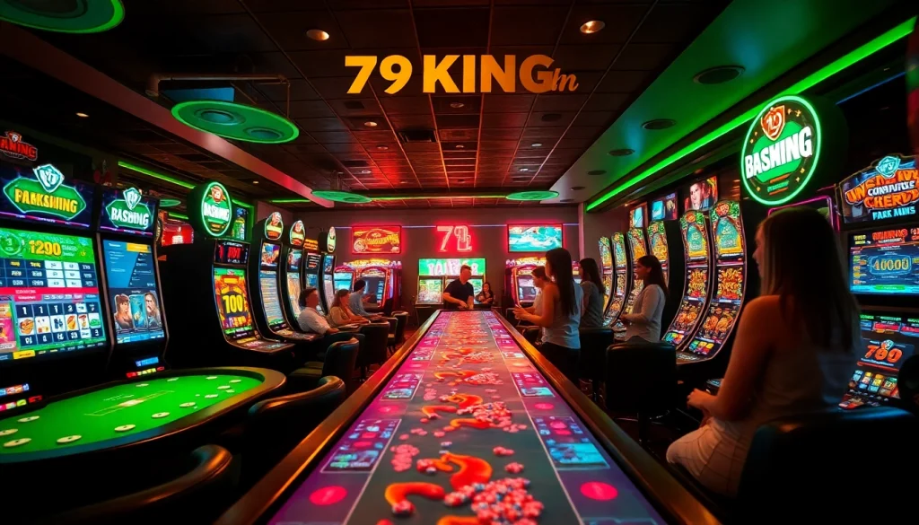 Exciting online gaming atmosphere at 79KING hn, featuring vibrant players and interactive interfaces.