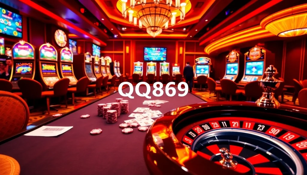 Experience the thrilling atmosphere of QQ888 with dynamic poker and casino action.