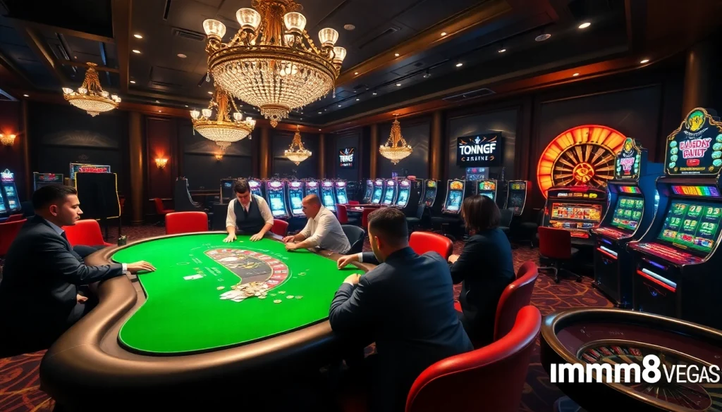 Experience the thrill of betting at mm88.vegas with vibrant casino tables and engaging live poker.