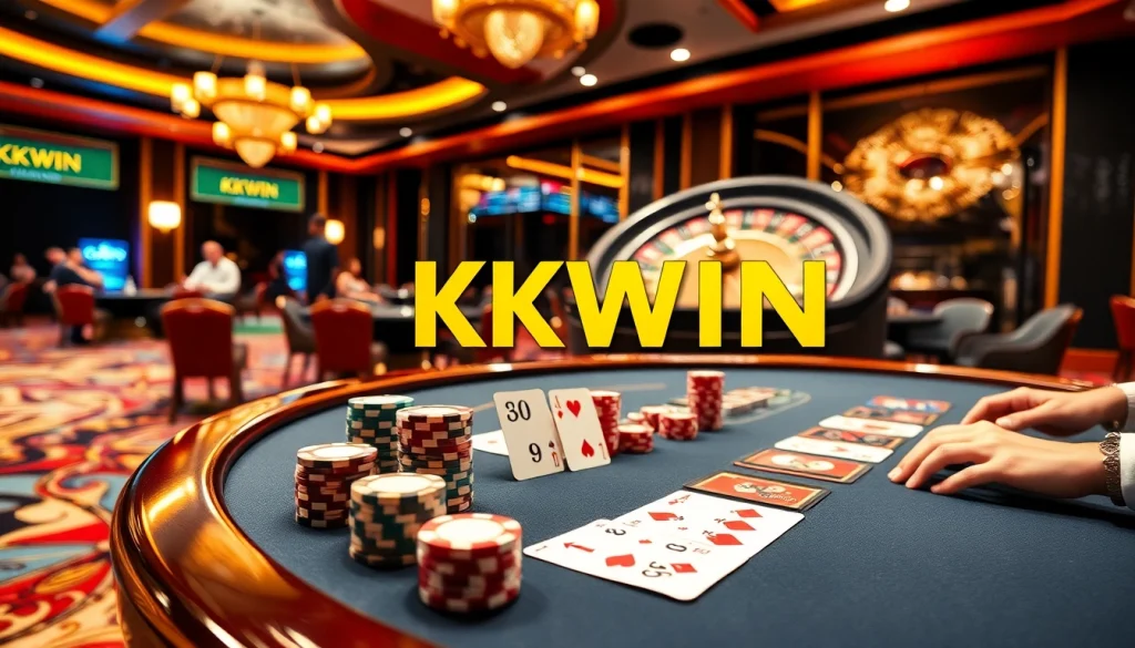 Experience thrilling gameplay at KKWIN with dynamic casino visuals and vibrant gaming atmosphere.