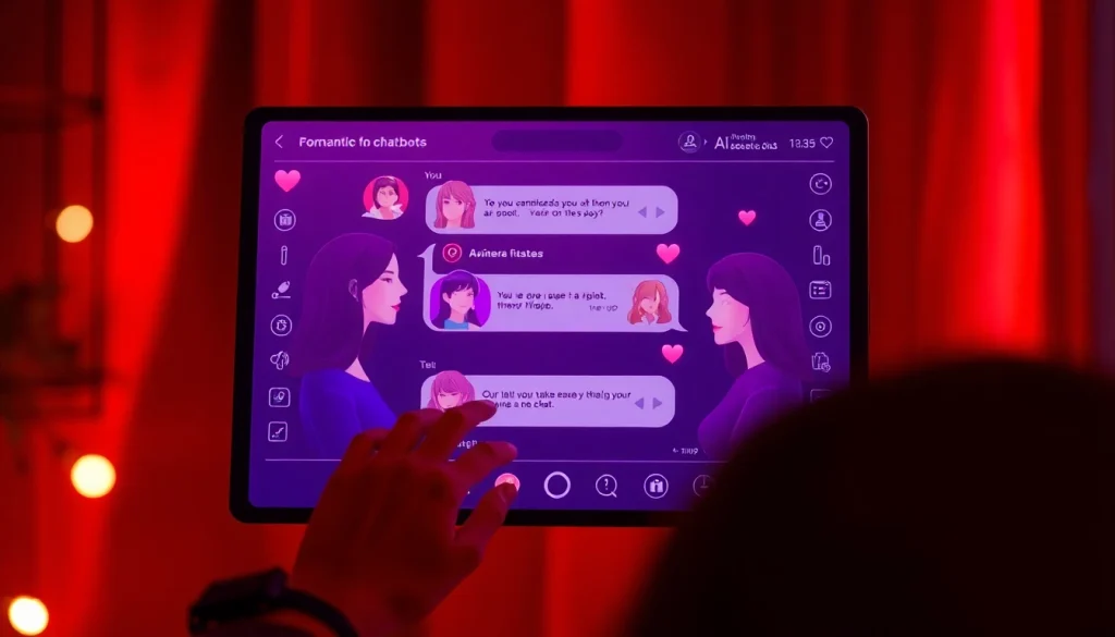 Engaging users in immersive sex AI chat with vibrant digital chatbot interface.