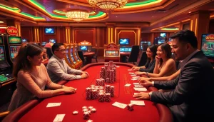 Engaging players at modern casino tables showcasing XX88.AI's exceptional online gambling experience.