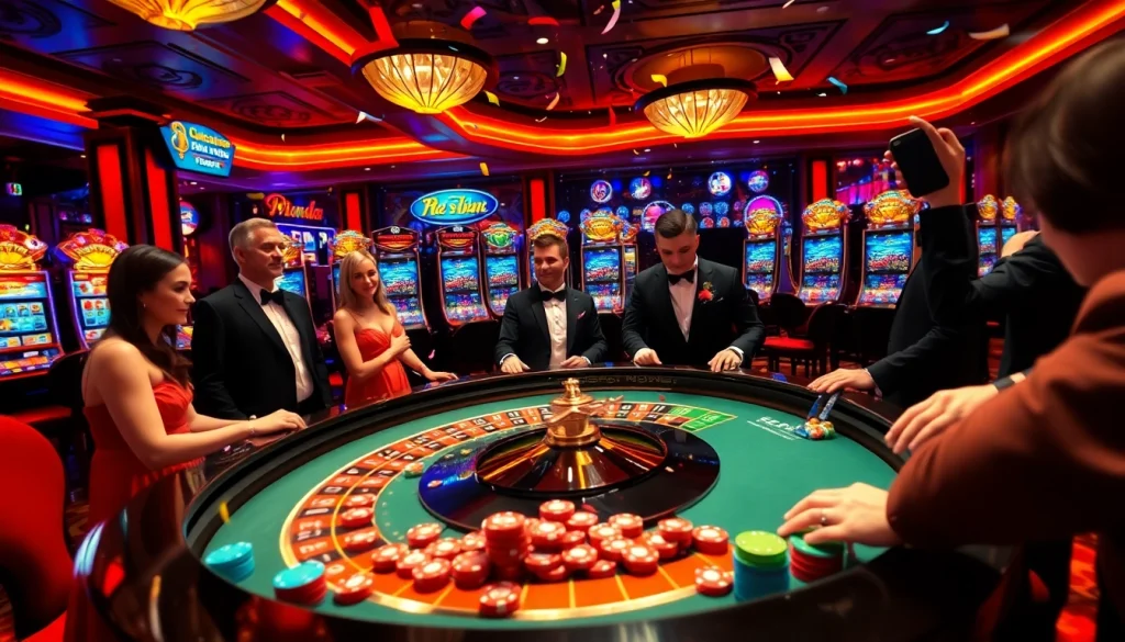 Experience excitement at https://789win.apartments/ with vibrant casino scenes featuring roulette and slot games.