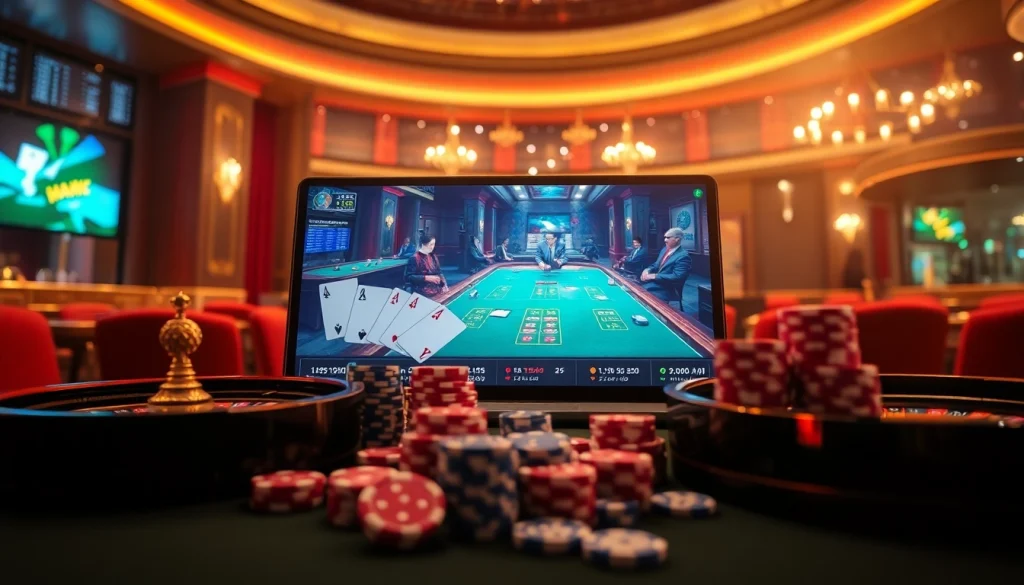 Experience the excitement at https://mm88.directory/ with a vibrant online casino scene showcasing live gambling action.