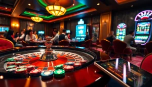Engage in thrilling gaming experiences tại U888 with vibrant roulette tables and luxurious poker environments.