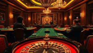 Experience the thrill of gambling at home eejl with vibrant poker games and elegant casino decor.