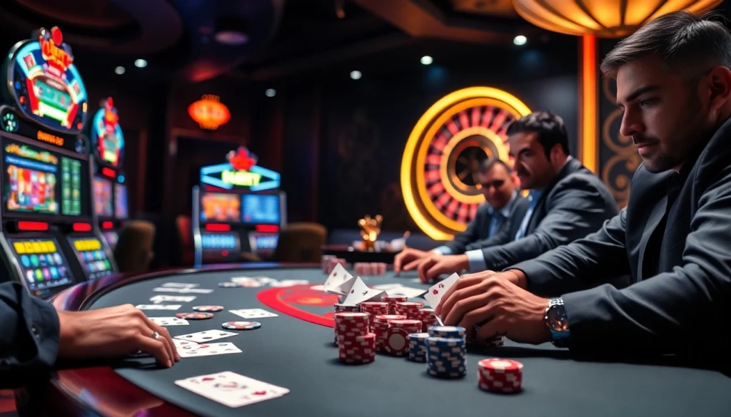 Experience thrilling casino action at bl555.link with vibrant slot machines and poker tables.