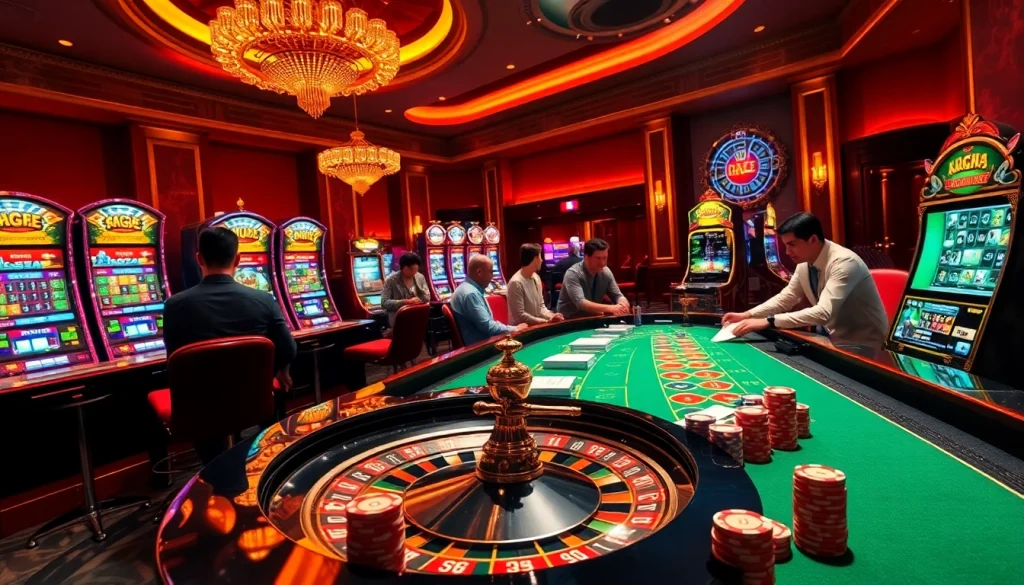 Experience thrilling gambling at https://nh88vn.com/ with vibrant poker tables and slot machines.