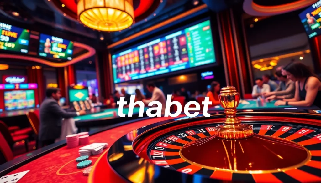 Experience the thrill of winning at thabet casino with vibrant gaming action and luxurious ambience.