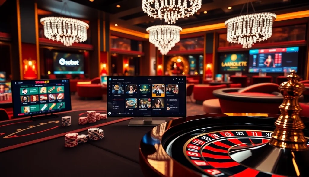 Experience thrilling sbobet login access within an elegant online casino setting.