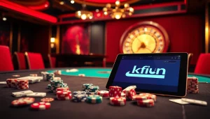 Experience the thrill of gambling with link okfun at an elegant casino table full of excitement.