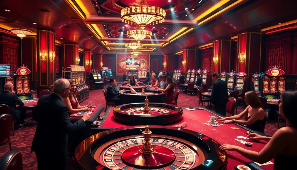 Experience high-stakes action at BK8's dynamic casino scene, showcasing thrilling games and luxurious ambiance.